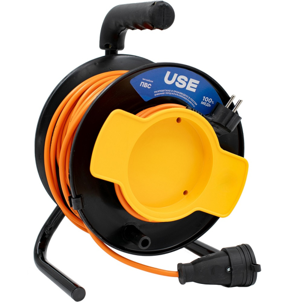Удлинитель USE ПВС 3500 Вт 30м на садовой катушке с заземлением   USE303-021