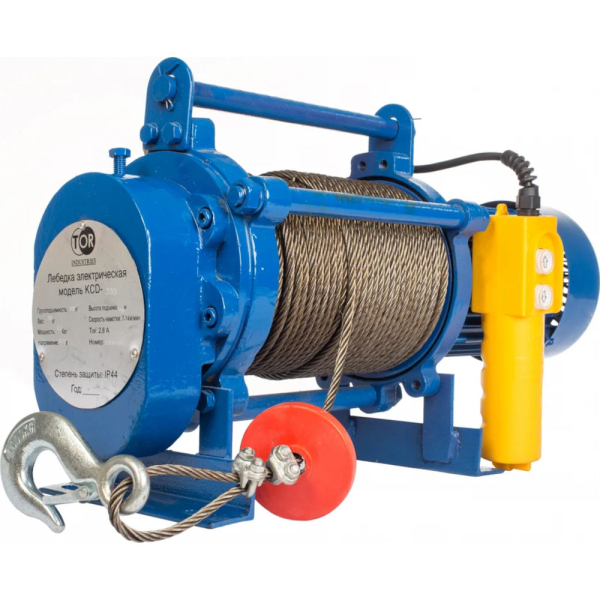 Лебедка TOR ЛЭК-300 E21 (KCD) 300 кг 220 В с канатом 30 м   1002126