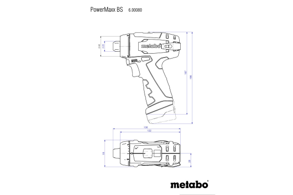Дрель аккумуляторная Metabo PowerMaxx BS 12 В   600080500