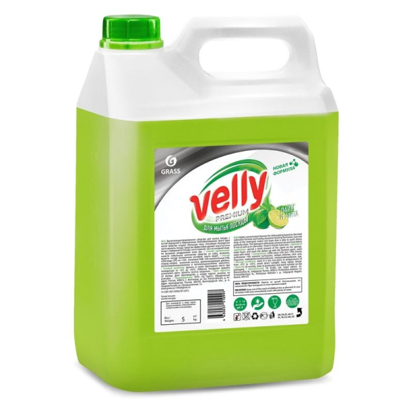 Средство для мытья посуды GRASS "VELLY Premium" 5л   360502/125425