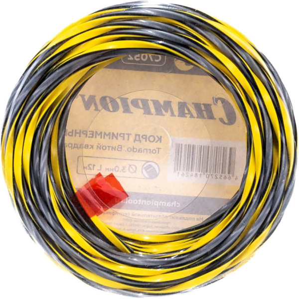 Леска CHAMPION Tornado 3.0мм*12м (витой квадрат)   C7052