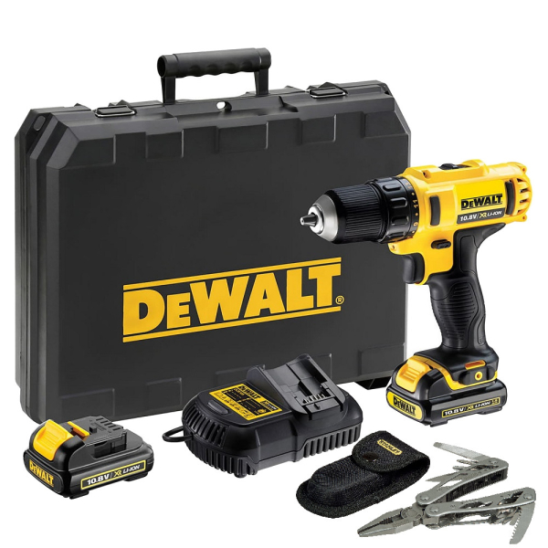 Дрель аккумуляторная DEWALT  DCD 710 C2P  10.8v 1.3Ah Li-Ion + мультитул