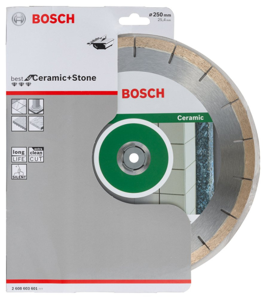 Диск алмазный BOSCH Best for Ceramic and Stone 250*25.4 сегмент  2.608.603.601