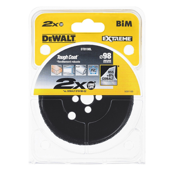 Цифенбор с карбидным покрытием DEWALT DT 8198 L 98*46 мм