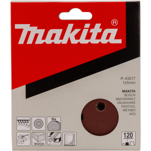 Круг шлифовальный Makita d-125 мм К-120     P-43577