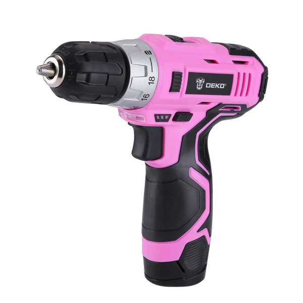 Дрель аккумуляторная DEKO GCD 12 DU3 PINK SET2 12v 1*1.5Ah Li-Ion   063-4171