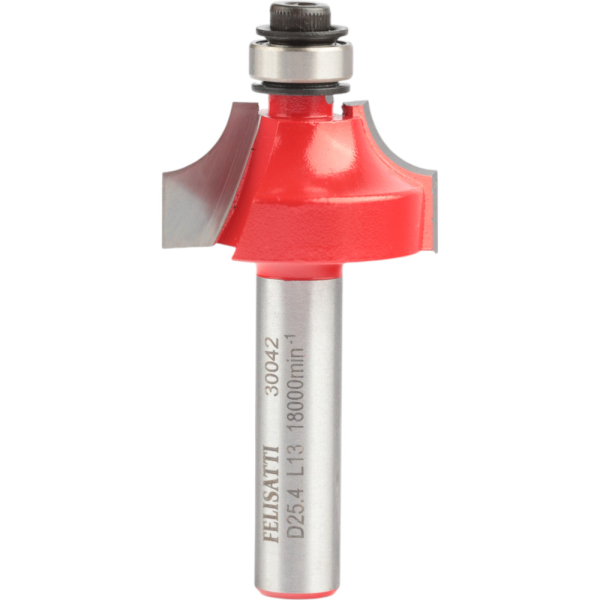 Фреза кромочная калевочная FELISATTI 25.4х13мм R6.3 хвостовик 8мм   30042