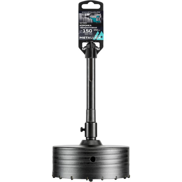 Коронка тв.спл.SDS-max METALLICA Optima 150x250/110 мм,h=50мм,М22,0х2,0 мм с адаптером   907283