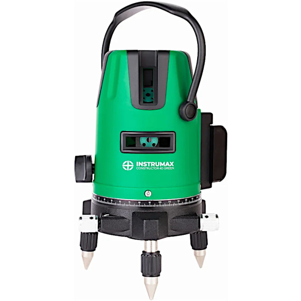Лазерный уровень INSTRUMAX Constructor 4D GREEN+Штатив телескопический TR-120   IM0140_K