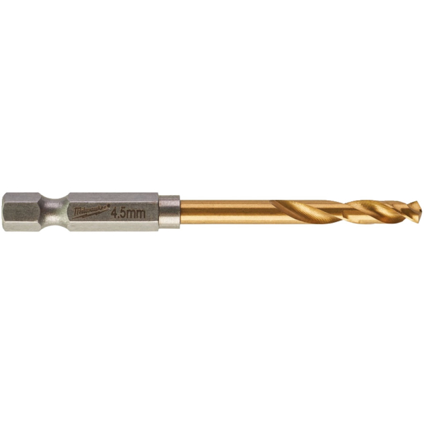 Сверло Milwaukee RedHEX HSS-G TiN по металлу 4.5 мм