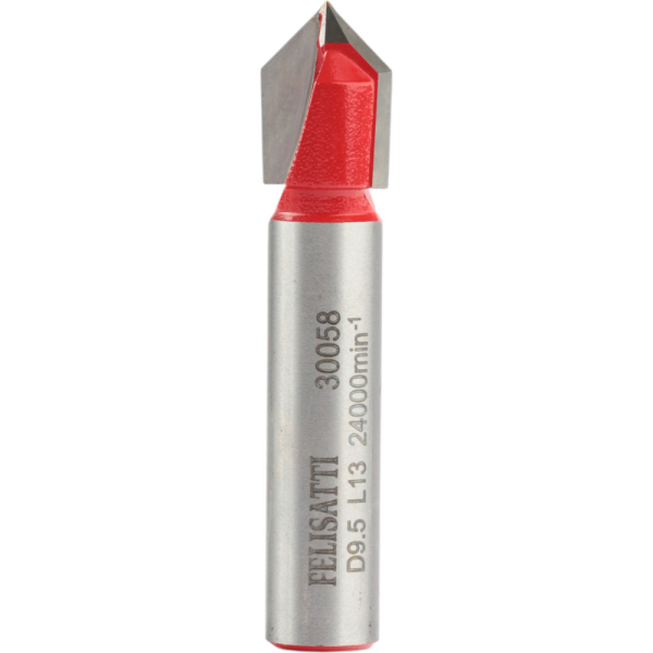 Фреза пазовая гальтельная FELISATTI V-обр. 9.5х90° хвостовик 8мм   30058