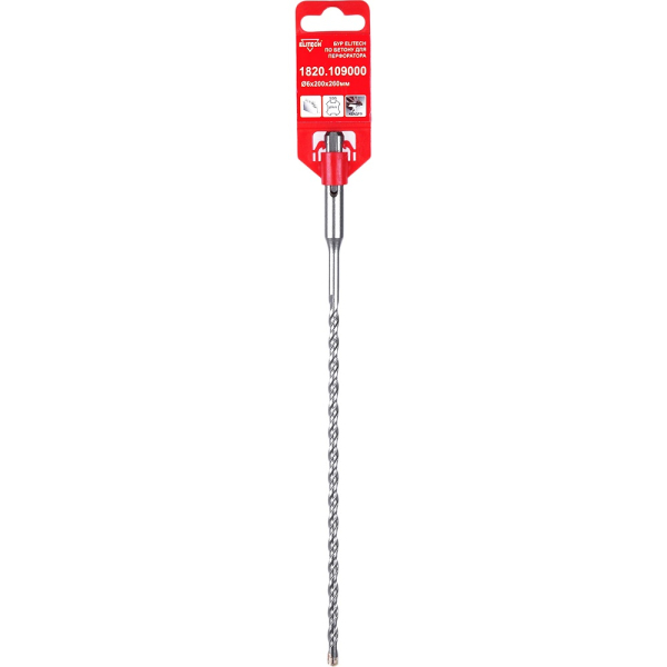Квадробур ELITECH  SDS +  6*200*260 двойная спираль