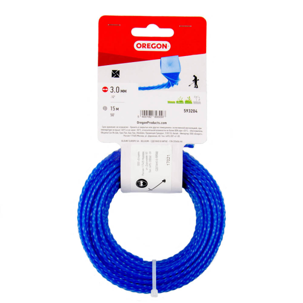 Леска Oregon Blue Square Twisted 3,0*15 м     593204