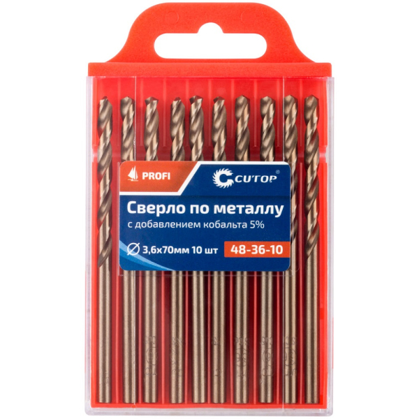 Сверло Cutop Profi 3,6*70 по металлу 10 шт   48-36-10
