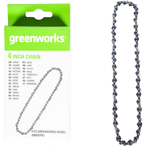 Цепь GREENWORKS для мини пилы 10см 26зв, 1/4, 1.1мм   2953407