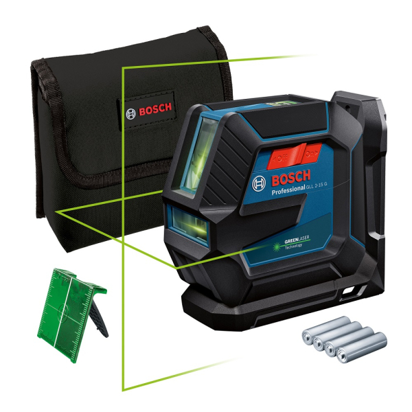 Лазерный уровень BOSCH GLL 2-15 G + LB10  0.601.063.W00