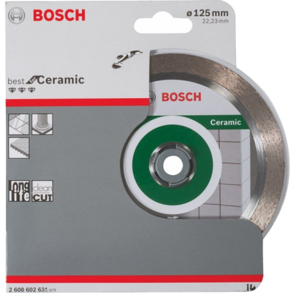 Диск алмазный BOSCH Best for Ceramic 125*22.2 сплошной   2.608.602.631