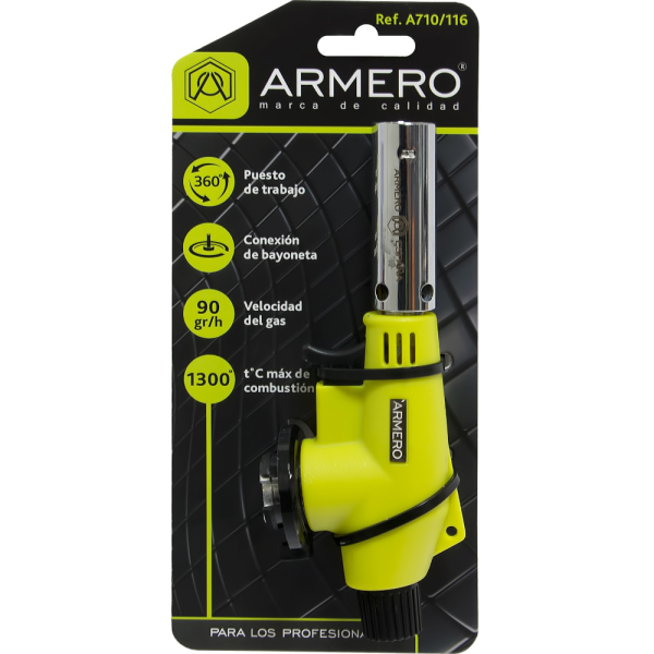 Газовая горелка ARMERO с пьезоподжигом     A710/116