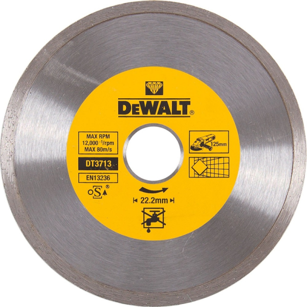 Диск алмазный DEWALT DT 3713 125*22,2 мм сплошной