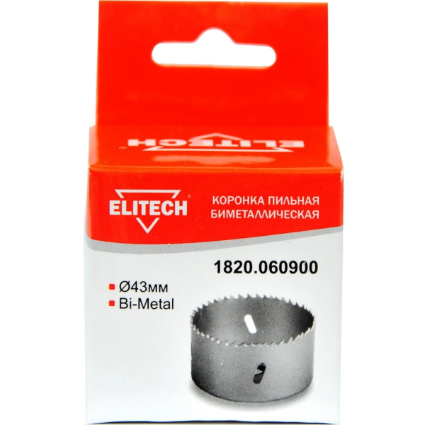 Цифенбор биметаллический ELITECH 43 мм   1820.060900