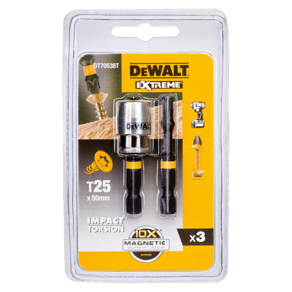 Набор бит DEWALT DT 70538T из 2 штук + магнитный держатель