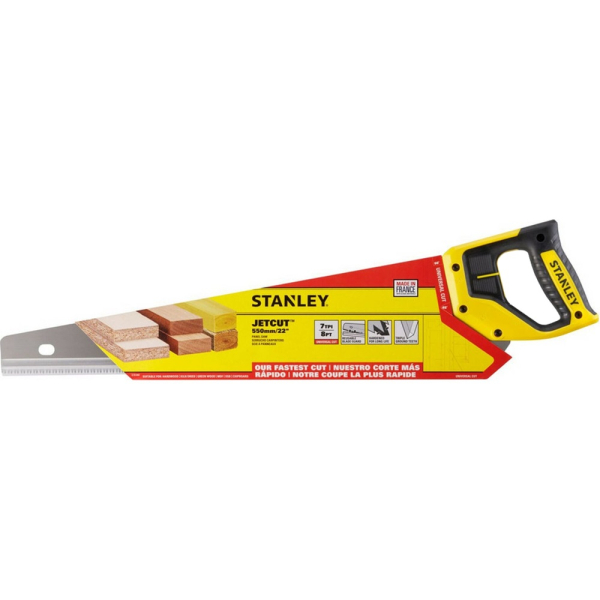 Ножовка STANLEY JET- CUT по дереву с закаленным зубом 7х550мм     2-15-289