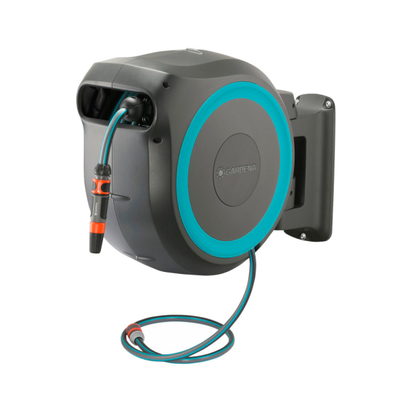 Катушка со шлангом настенная автоматическая Gardena RollUp XL голубая   18630-20.000.00