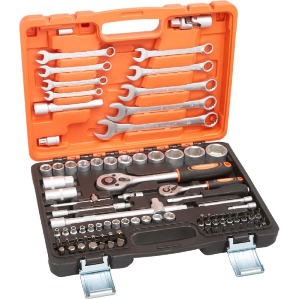 Набор инструмента MAXPILER MXT-82-SET (82 предмета, 1/2" и 1/4", CrV)   MXT-82-SET