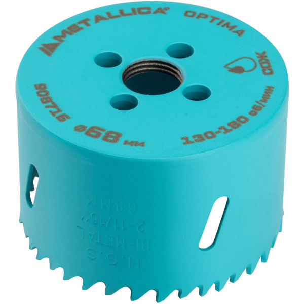 Коронка биметаллическая METALLICA Optima 68 мм 2 11/16" Vario 5/8-18UNF   908716