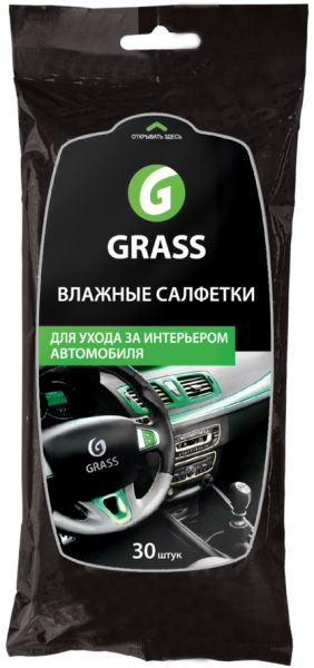 Салфетки влажные GRASS для ухода за интерьером автомобиля   IT-0311