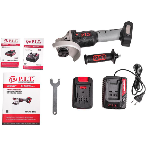 УШМ аккумуляторная P.I.T. PWS 20H-125A/1