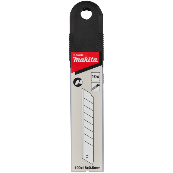 Лезвия сменные Makita отламывающиеся 100x18x0.5 мм 10 шт.   D-74734