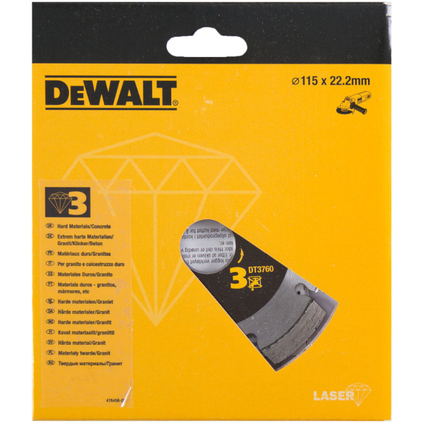 Диск алмазный DEWALT DT 3760 115*22,2 мм сегмент