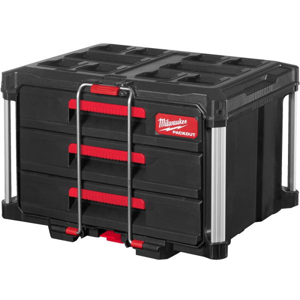 Кейс Milwaukee PACKOUT с 3-мя выдвижными отсеками