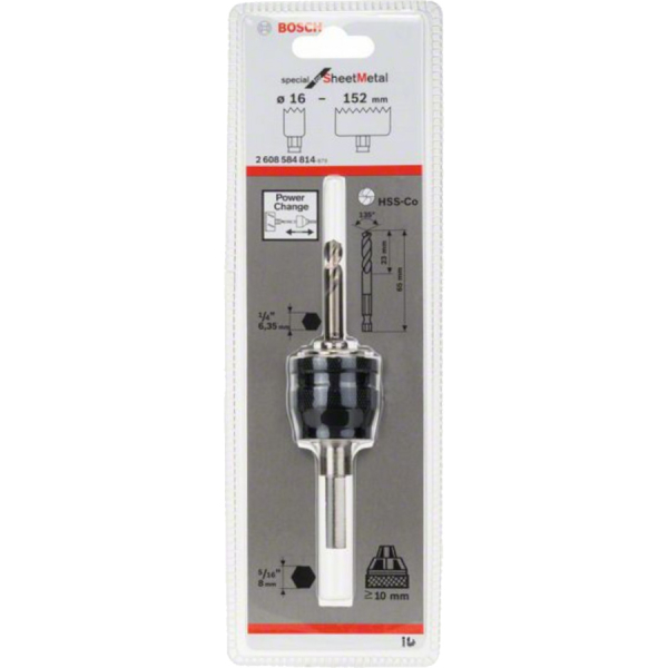 Адаптер BOSCH POWER-CHANGE 8мм SHEET METAL   2.608.584.814