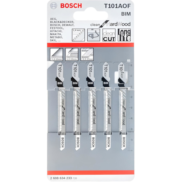 Пилочки BOSCH  T 101  AOF     2.608.634.233