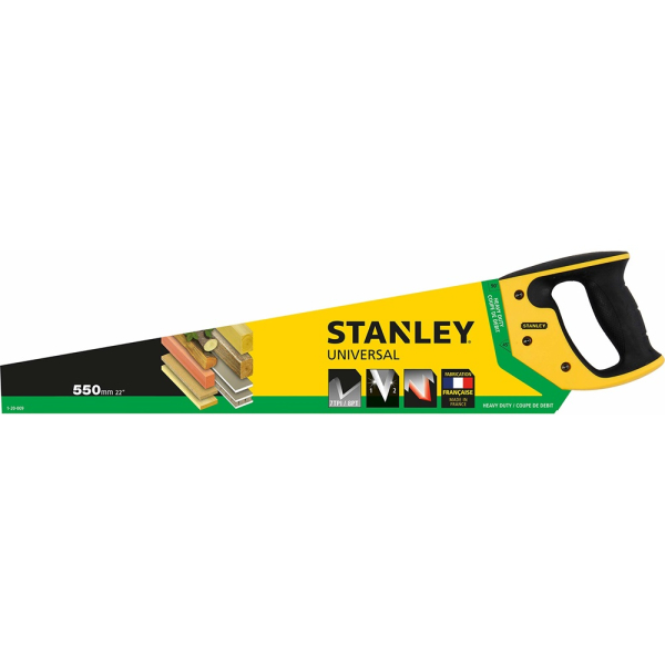 Ножовка STANLEY универсальная с закаленным зубом 7х550мм     1-20-009