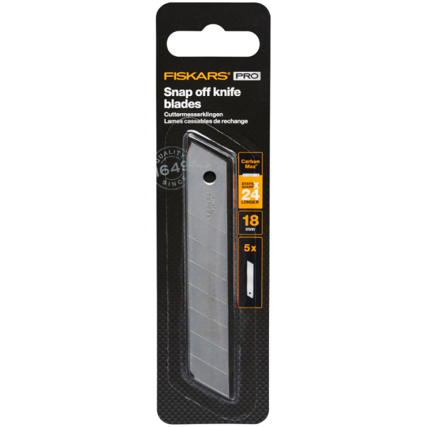 Лезвия сменные для ножа Fiskars CarbonMax 18 мм 5шт. 1027232