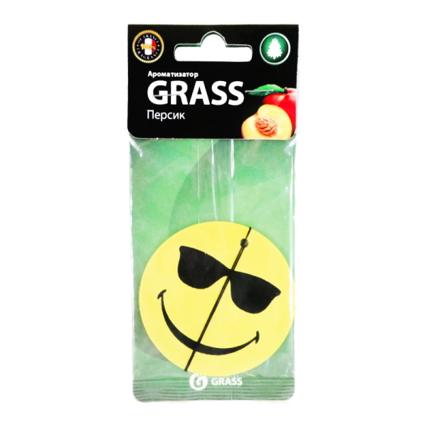 Ароматизатор картонный GRASS Смайл Персик   ST-0398