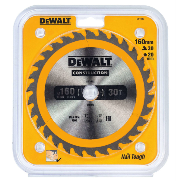 Диск п/п DEWALT DT 1932   160*20*30