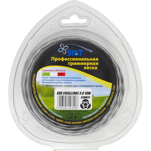 Леска SIAT CHALLENGE 3,0*10 м (кручёный эллипс)   556023