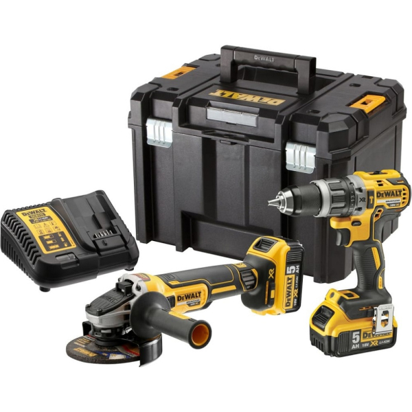 Дрель аккумуляторная DEWALT  DCD 796 NT + УШМ аккумуляторная DEWALT DCG 405 N