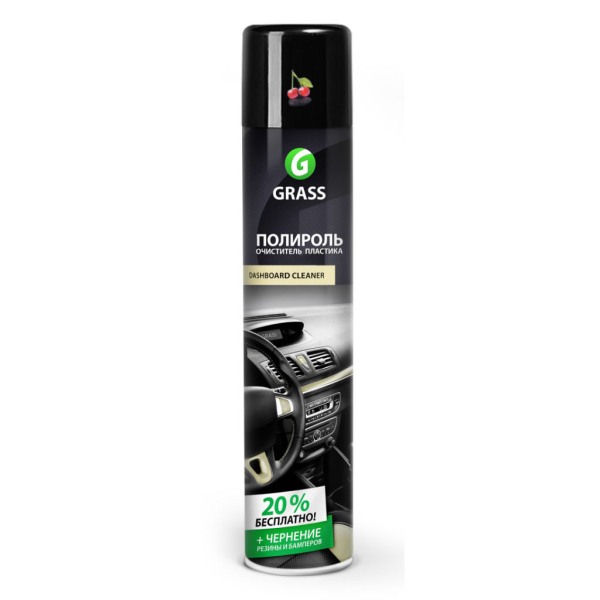 Полироль-очиститель пластика GRASS "Dashboard Cleaner" вишня 750мл.   120107-2