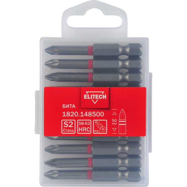 Бита ELITECH PZ1*50мм (10 шт.)   1820.148500