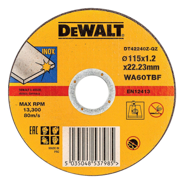 Диск абразивный DEWALT 115*1,0*22.2 металл DT 42240