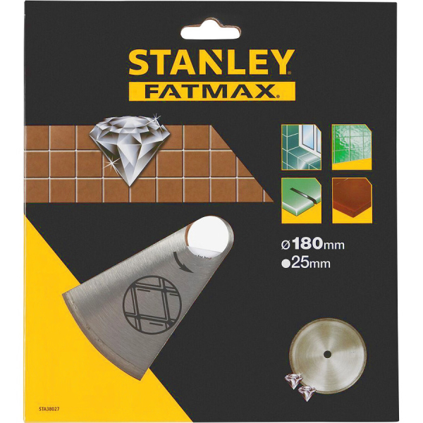 Диск алмазный STANLEY  180*25 сплошной   STA38027