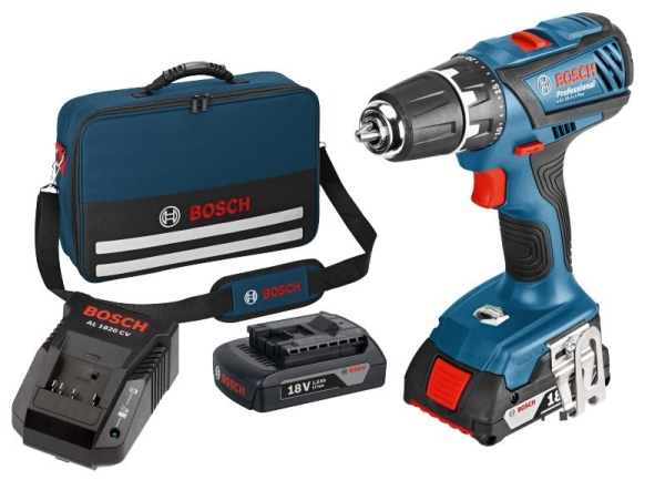 Дрель аккумуляторная BOSCH GSR 18-2-Li Plus сумка 3 АКБ 1,5Ah     0.601.9E6.101