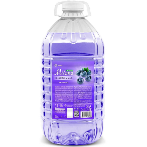 Мыло жидкое GRASS "Milana эконом" черника 5л   125807