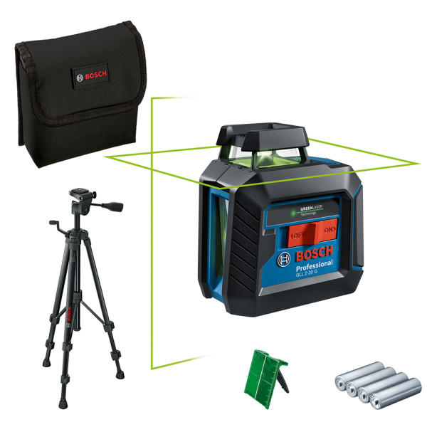 Лазерный уровень BOSCH GLL 2-20 G + BT150   0.601.065.001 