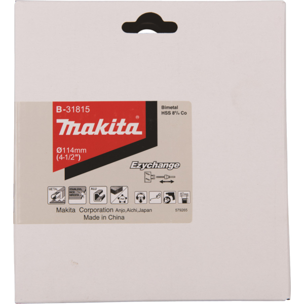 Цифенбор биметаллический Makita Ezychange B-31815   114 мм